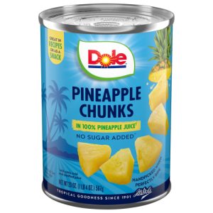Dole Pineapple Chunks in 100% Pineapple Juice (20 oz)