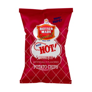Better Made Red Hot Potato Chips (single/8.5oz bag)