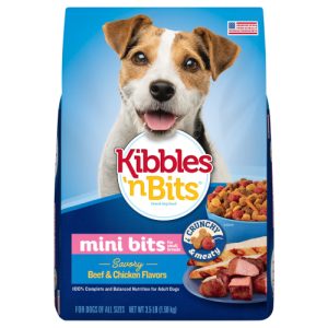 Kibbles 'N Bits Small Breed Mini Bits, Savory Beef and Chicken Flavor Dog Food, 3.5-Pound