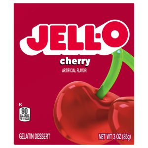 Jell-O Cherry Artificially Flavored Gelatin Dessert Mix Box (3 oz)