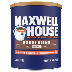 Maxwell House Medium Roast House Blend Ground Coffee Canister (10.5 oz)