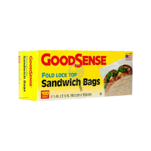 Good Sense Fold Top Sandwich Bags (Single/100 count box)