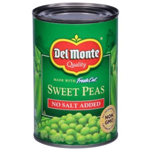 Del Monte Fresh Cut No Salt Added Sweet Peas (15 oz)