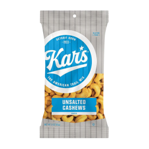 Kar’s Unsalted Cashews (single/3oz)