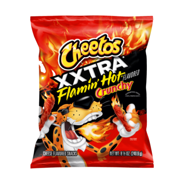 Cheetos Crunchy Cheese Flavored Snacks XXTRA Flamin' Hot Flavored (Single/3.25 oz)