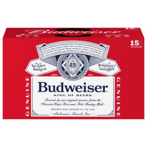 Budweiser Lager Beer 15 - Cans (12 fl oz)