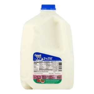 Great Value 2% Reduced Fat Milk  (Single/1.00 GAL Plastic Jug)