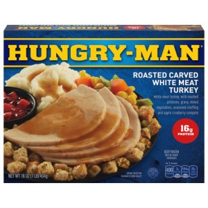 Hungry Man Roasted Turkey Breast Frozen Dinner . (16 oz)